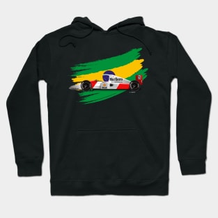 Ayrton Senna's McLaren Honda MP4/7 Illustration Hoodie